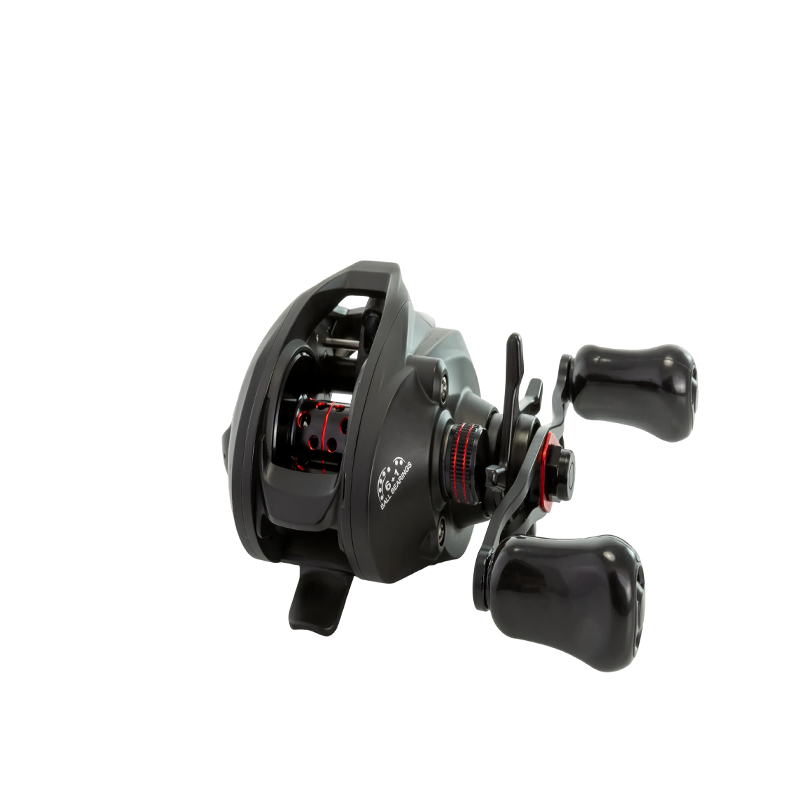 FISHKOOL FC100 Baitcasting Reel — semi-matte black finish, 7.2:1 gear ratio, 4kg max drag